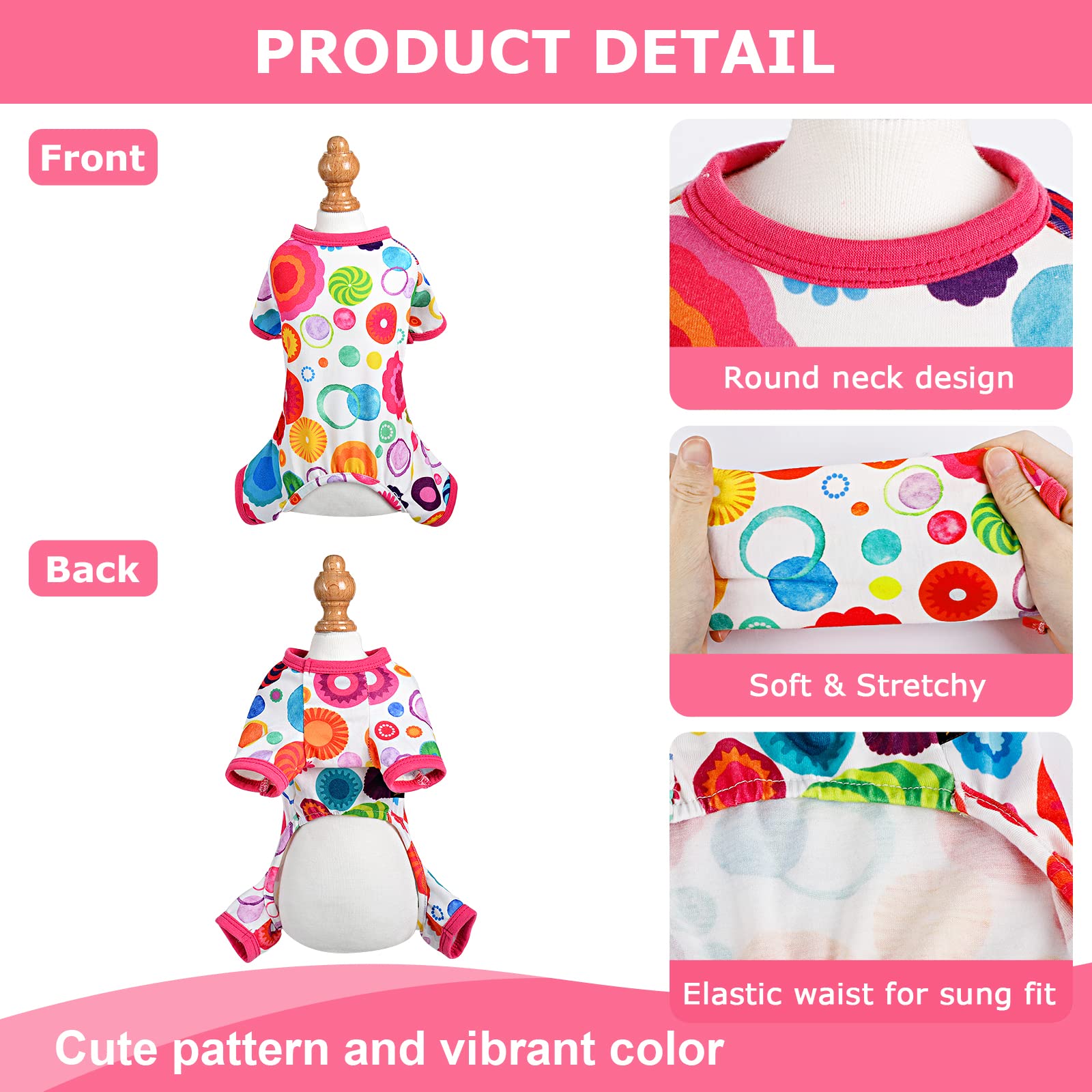 Dog Pajamas Pjs Summer Dog Clothes For Small Dogs Girl - Boy - Medium Size Dogs, Soft Stretchy Puppy Clothes Fall Xs Doggie Ones